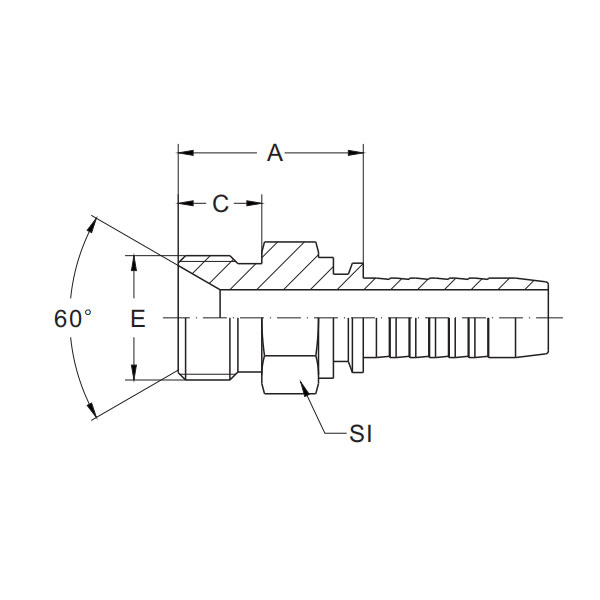 12611 BSP hane 60° konsätetätning