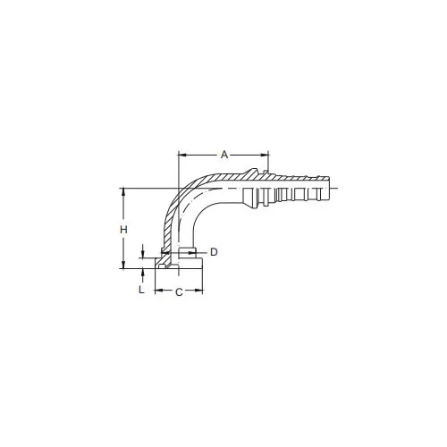 Vilken typ av beslag används på hydrauliska slangar?