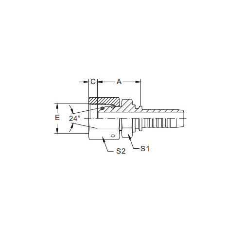 20411d-Metric hona 24° konring L.T.