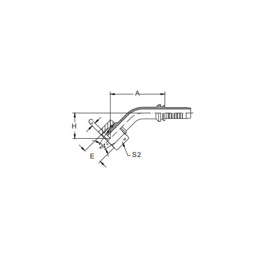 20441-45°metrisk hona 24°kon L.T.