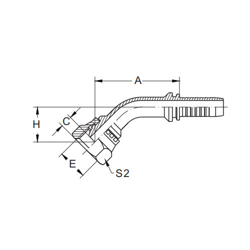 22141-45° BSP Multiseal hona
