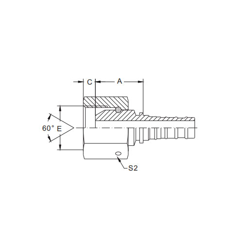 22613-W Bspp hona 60° Cone Interlock