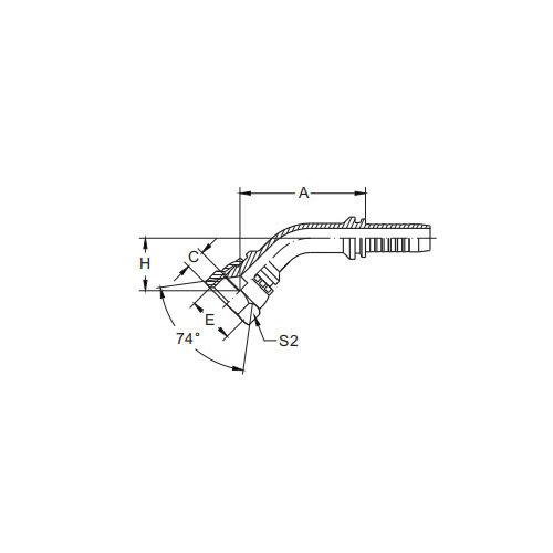 26741 45°JIC Hona 74° Cone Seat