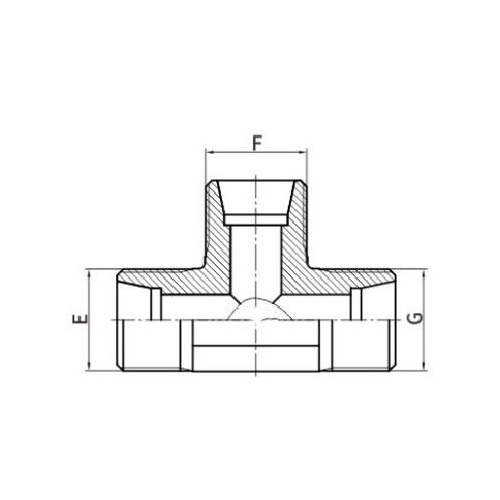 DIN metrisk hane 24°L .T. Tee