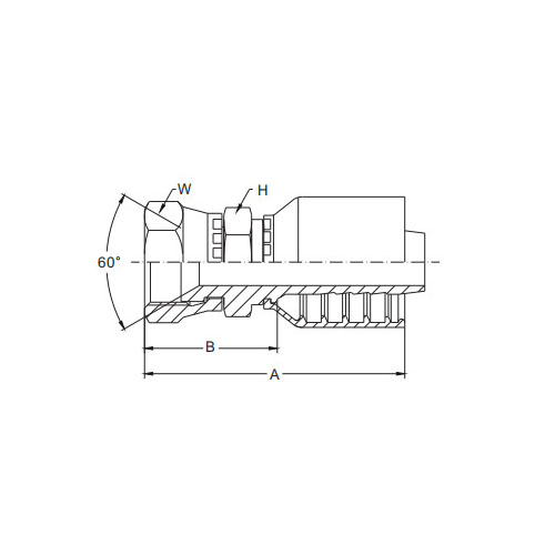 JIS GAS hona 60° kontätning JIS B8363