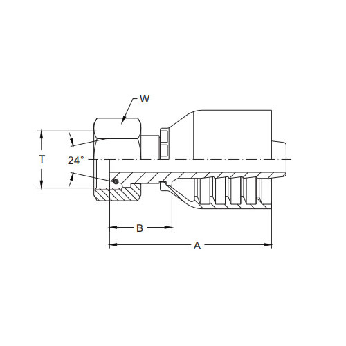 Metrisk hona 24° Cone O-Ring Heavy Series